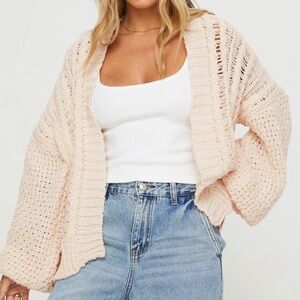 Princess Polly Cable Cardigan Beige / Size S/M